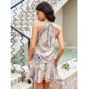 imageMilumia Women Summer Outfits 2 Piece Knot Back Halter Top and Wide Leg Shorts SetsMulticolored