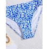 imageMilumia Girls 2 Piece Bikini Set Ditsy Floral V Neck Spaghetti Strap SwimsuitMulti Floral Blue