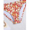 imageMilumia Girls 2 Piece Bikini Set Ditsy Floral V Neck Spaghetti Strap SwimsuitOrange