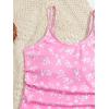 imageMilumia Girls Ditsy Floral One Piece Swimsuit Ruched Spaghetti Strap Bathing Suit with Coverup SkirtPink