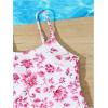 imageMilumia Girls Floral One Piece Swimwear Bow Tie Side Spaghetti Strap SwimsuitsPink