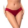 imageMilumia Women Satin Panty Bow Knot Frill Trim Ruched Cheeky Underwear Low Waist Bikini BriefsRed