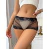 imageMilumia Women Sexy Mesh Sheer Low Rise Boyshorts Underwear Full Coverage BriefsBlack