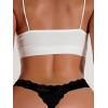 imageMilumia Women Sexy Panties Floral Lace Cut Out Thongs Mid Waist Underwear BriefsBlack