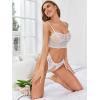 imageMilumia Women Sexy Panties Pack Crotchless Lingerie Cheeky Naughty Thongs Underwear SetBlack White Pink