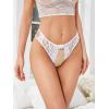 imageMilumia Women Sexy Panties Pack Crotchless Lingerie Cheeky Naughty Thongs Underwear SetBlack White Pink