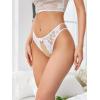 imageMilumia Women Sexy Panties Pack Crotchless Lingerie Cheeky Naughty Thongs Underwear SetBlack White Pink