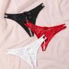 imageMilumia Women Sexy Panties Pack Crotchless Lingerie Cheeky Naughty Thongs Underwear SetWhite Black Red