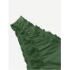 imageMilumia Womens Bikini Bottoms Solid Ruched Lettuce Trim Swim Bottom SwimwearArmy Green