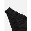 imageMilumia Womens Bikini Bottoms Solid Ruched Lettuce Trim Swim Bottom SwimwearBlack