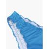imageMilumia Womens Bikini Bottoms Solid Ruched Lettuce Trim Swim Bottom SwimwearLight Blue