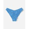 imageMilumia Womens Bikini Bottoms Solid Ruched Lettuce Trim Swim Bottom SwimwearLight Blue