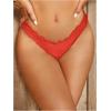 imageMilumia Womens Bikini Bottoms Solid Ruched Lettuce Trim Swim Bottom SwimwearRed