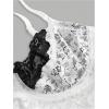 imageMilumia Womens Colorblock Lace Corset Crop Top Y2k Bralette Camisole Going OutBlack and White