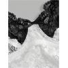 imageMilumia Womens Colorblock Lace Corset Crop Top Y2k Bralette Camisole Going OutBlack and White