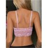 imageMilumia Womens Colorblock Lace Corset Crop Top Y2k Bralette Camisole Going OutPink