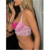 imageMilumia Womens Colorblock Lace Corset Crop Top Y2k Bralette Camisole Going OutPink