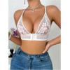 imageMilumia Womens Lace Front Closure Bras Racerback Wireless BralettesWhite