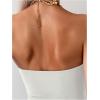 imageMilumia Womens Metal Starfish Cut Out Strapless Bathing Suit Ruched Bandeau Tube Top One Piece SwimsuitsApricot