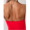 imageMilumia Womens Metal Starfish Cut Out Strapless Bathing Suit Ruched Bandeau Tube Top One Piece SwimsuitsRed