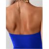 imageMilumia Womens Metal Starfish Cut Out Strapless Bathing Suit Ruched Bandeau Tube Top One Piece SwimsuitsRoyal Blue