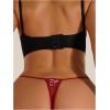 imageMilumia Womens Sexy Floral Lace Underwear Panties Cut Out Low Rise GString ThongsBurgundy
