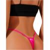 imageMilumia Womens Sexy Floral Lace Underwear Panties Cut Out Low Rise GString ThongsHot Pink