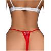 imageMilumia Womens Sexy Floral Lace Underwear Panties Cut Out Low Rise GString ThongsRed