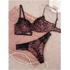 imageMilumia Womens Sexy Leopard Underwire Push Up Bra and Panty Sets Cheetah Print 2 Piece Lingerie SetPink