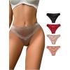 imageMilumia Womens 5 Pack Sexy Satin Panties Silk Mid Rise Bikini Briefs Underwear LingerieMulticolor
