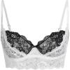 imageMilumia Womens Colorblock Lace Corset Crop Top Y2k Bralette Camisole Going OutBlack and White