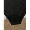imageMilumia Girls 2 Piece Swimsuits Criss Cross Spaghetti Strap Bikini SetsBlack