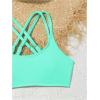 imageMilumia Girls 2 Piece Swimsuits Criss Cross Spaghetti Strap Bikini SetsCadet Blue