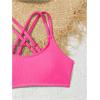 imageMilumia Girls 2 Piece Swimsuits Criss Cross Spaghetti Strap Bikini SetsHot Pink