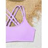 imageMilumia Girls 2 Piece Swimsuits Criss Cross Spaghetti Strap Bikini SetsMauve Purple