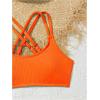 imageMilumia Girls 2 Piece Swimsuits Criss Cross Spaghetti Strap Bikini SetsOrange