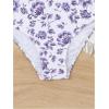 imageMilumia Girls 3 Piece Bikni Set Ditsy Floral Halter Swimsuit with Cover Up SkirtsPurple