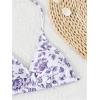 imageMilumia Girls 3 Piece Bikni Set Ditsy Floral Halter Swimsuit with Cover Up SkirtsPurple