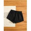 imageMilumia Girls Crochet Sheer Coverup Hollow Eyelet Shorts Swim Cover Up BeachwearAll Black