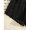 imageMilumia Girls Crochet Sheer Coverup Hollow Eyelet Shorts Swim Cover Up BeachwearAll Black