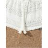 imageMilumia Girls Crochet Sheer Coverup Hollow Eyelet Shorts Swim Cover Up BeachwearLight White
