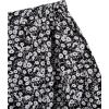 imageMilumia Girls Cute Summer Boho Ditsy Floral High Waisted A Line Flare Midi Skirt Flowy Long SkirtBlack