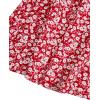 imageMilumia Girls Cute Summer Boho Ditsy Floral High Waisted A Line Flare Midi Skirt Flowy Long SkirtRed
