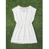 imageMilumia Girls Eyelet Hollow Beach Coverups Swimsuit Swimwear Cover UpEyelet White
