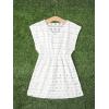 imageMilumia Girls Eyelet Hollow Beach Coverups Swimsuit Swimwear Cover UpEyelet White