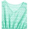imageMilumia Girls Eyelet Hollow Beach Coverups Swimsuit Swimwear Cover UpGreen