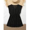 imageMilumia Girls Eyelet Hollow Beach Coverups Swimsuit Swimwear Cover UpHollow Out Black