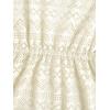 imageMilumia Girls Eyelet Hollow Beach Coverups Swimsuit Swimwear Cover UpSolid Beige