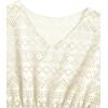 imageMilumia Girls Eyelet Hollow Beach Coverups Swimsuit Swimwear Cover UpSolid Beige