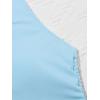 imageMilumia Girls One Piece Ribbed Knit Swimsuit Ruched Knot Scoop Neck Bathing SuitZ Light Blue